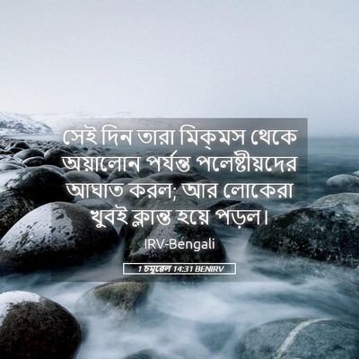 Picture 05 - 1 চমূৱেল 14:31 BENIRV - সেই দিন তারা - Bible Verse Picture