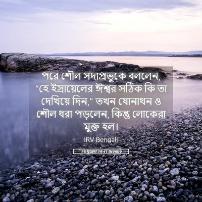 Picture 05 - 1 চমূৱেল 14:41 BENIRV - পরে শৌল - Bible Verse Picture