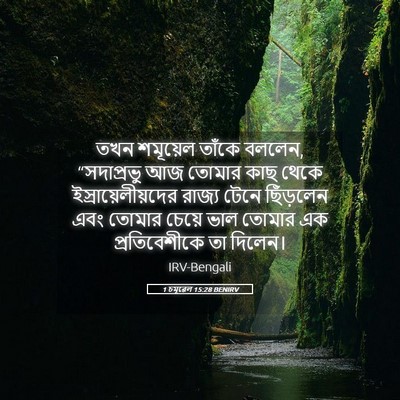 Picture 05 - 1 চমূৱেল 15:28 BENIRV - তখন শমূয়েল তাঁকে - Bible Verse Picture