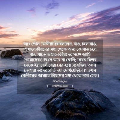Picture 05 - 1 চমূৱেল 15:6 BENIRV - আর শৌল কেনীয়দের - Bible Verse Picture