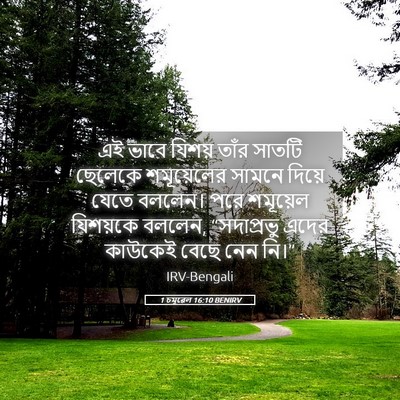Picture 05 - 1 চমূৱেল 16:10 BENIRV - এই ভাবে যিশয় তাঁর - Bible Verse Picture