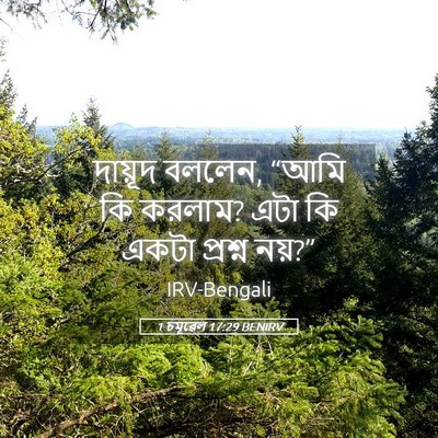 Picture 05 - 1 চমূৱেল 17:29 BENIRV - দায়ূদ বললেন, “আমি - Bible Verse Picture
