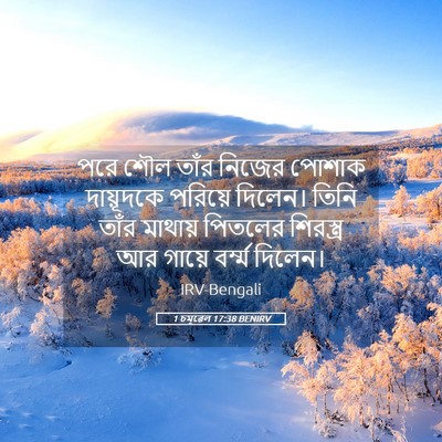 Picture 05 - 1 চমূৱেল 17:38 BENIRV - পরে শৌল তাঁর নিজের - Bible Verse Picture