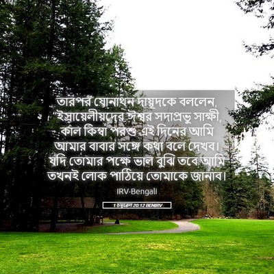 Picture 05 - 1 চমূৱেল 20:12 BENIRV - তারপর যোনাথন - Bible Verse Picture
