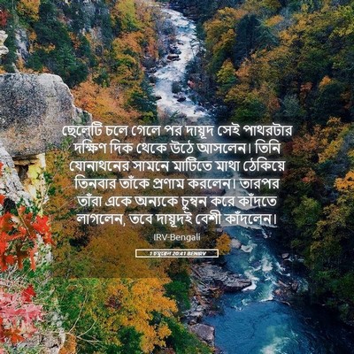 Picture 05 - 1 চমূৱেল 20:41 BENIRV - ছেলেটি চলে গেলে পর - Bible Verse Picture