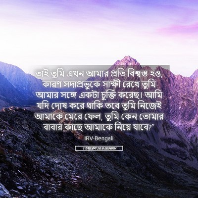Picture 05 - 1 চমূৱেল 20:8 BENIRV - তাই তুমি এখন আমার - Bible Verse Picture