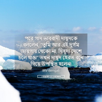 Picture 05 - 1 চমূৱেল 22:5 BENIRV - পরে গাদ ভাববাদী - Bible Verse Picture