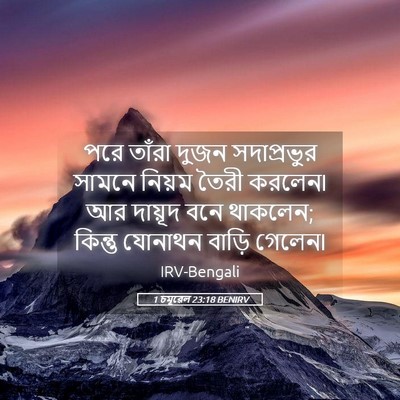 Picture 05 - 1 চমূৱেল 23:18 BENIRV - পরে তাঁরা দুজন - Bible Verse Picture