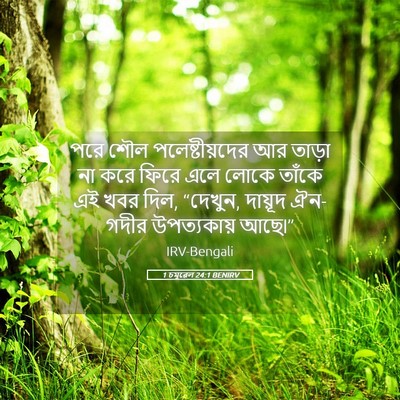 Picture 05 - 1 চমূৱেল 24:1 BENIRV - পরে শৌল - Bible Verse Picture