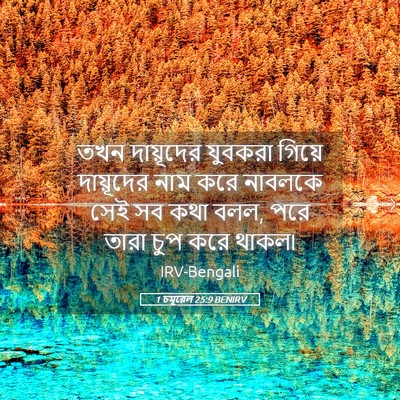 Picture 05 - 1 চমূৱেল 25:9 BENIRV - তখন দায়ূদের - Bible Verse Picture