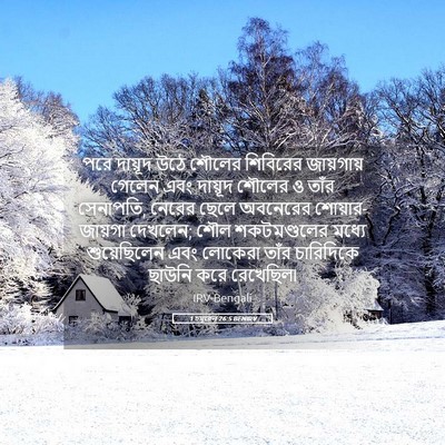 Picture 05 - 1 চমূৱেল 26:5 BENIRV - পরে দায়ূদ উঠে - Bible Verse Picture