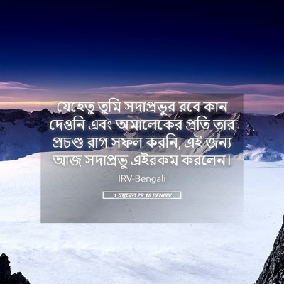 Picture 05 - 1 চমূৱেল 28:18 BENIRV - যেহেতু তুমি - Bible Verse Picture