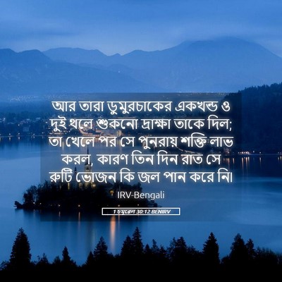 Picture 05 - 1 চমূৱেল 30:12 BENIRV - আর তারা - Bible Verse Picture