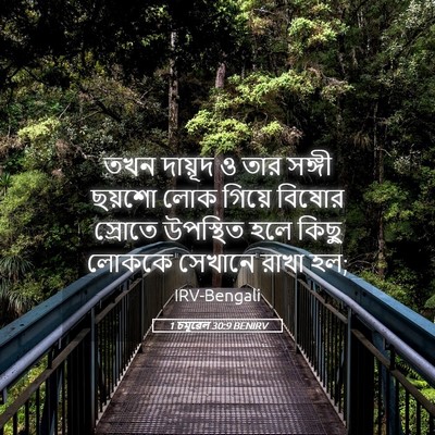 Picture 05 - 1 চমূৱেল 30:9 BENIRV - তখন দায়ূদ ও তার - Bible Verse Picture