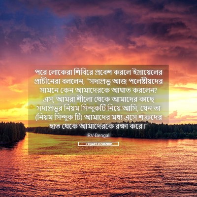 Picture 05 - 1 চমূৱেল 4:3 BENIRV - পরে লোকেরা শিবিরে - Bible Verse Picture