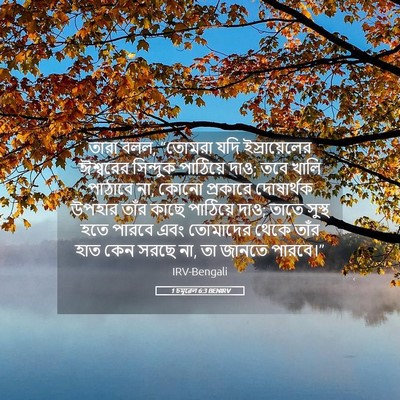 Picture 05 - 1 চমূৱেল 6:3 BENIRV - তারা বলল, “তোমরা - Bible Verse Picture