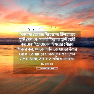 Picture 05 - 1 চমূৱেল 6:5 BENIRV - সেইজন্য তোমরা - Bible Verse Picture