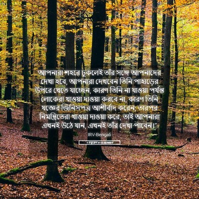 Picture 05 - 1 চমূৱেল 9:13 BENIRV - আপনারা শহরে - Bible Verse Picture