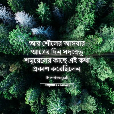 Picture 05 - 1 চমূৱেল 9:15 BENIRV - আর শৌলের আসবার - Bible Verse Picture