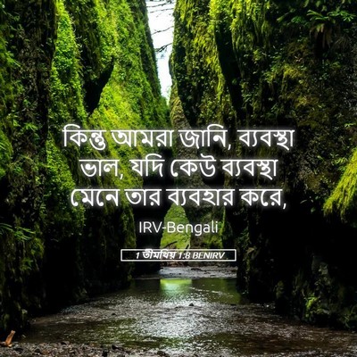 Picture 05 - 1 তীমথিয় 1:8 BENIRV - কিন্তু আমরা জানি, - Bible Verse Picture