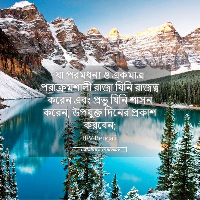 Picture 05 - 1 তীমথিয় 6:15 BENIRV - যা পরমধন্য ও - Bible Verse Picture