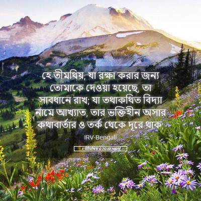 Picture 05 - 1 তীমথিয় 6:20 BENIRV - হে তীমথিয়, যা - Bible Verse Picture