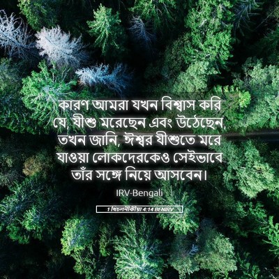 Picture 05 - 1 থিচলনীকীয়া 4:14 BENIRV - কারণ আমরা যখন - Bible Verse Picture