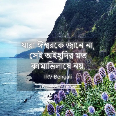 Picture 05 - 1 থিচলনীকীয়া 4:5 BENIRV - যারা ঈশ্বরকে জানে - Bible Verse Picture