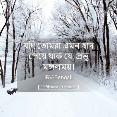 Picture 05 - 1 পিতরের 2:3 BENIRV - যদি তোমরা এমন - Bible Verse Picture