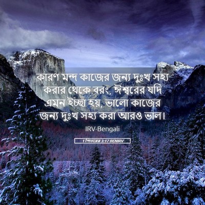 Picture 05 - 1 পিতরের 3:17 BENIRV - কারণ মন্দ কাজের - Bible Verse Picture