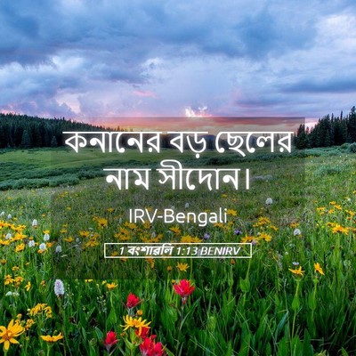 Picture 05 - 1 বংশাৱলি 1:13 BENIRV - কনানের বড় ছেলের - Bible Verse Picture