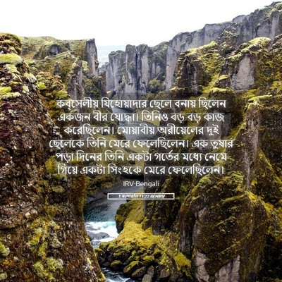 Picture 05 - 1 বংশাৱলি 11:22 BENIRV - কব্‌সেলীয় - Bible Verse Picture
