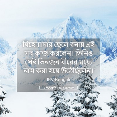 Picture 05 - 1 বংশাৱলি 11:24 BENIRV - যিহোয়াদার ছেলে - Bible Verse Picture