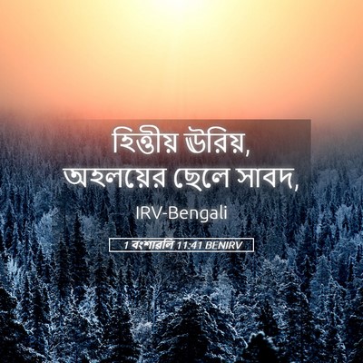 Picture 05 - 1 বংশাৱলি 11:41 BENIRV - হিত্তীয় ঊরিয়, - Bible Verse Picture