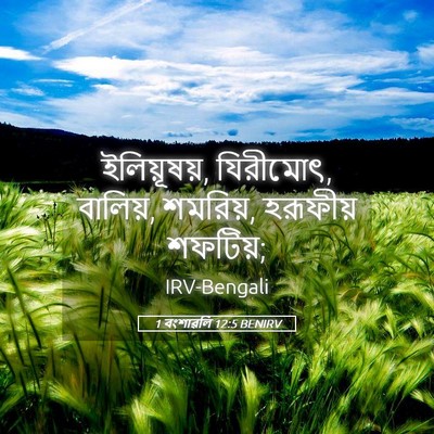 Picture 05 - 1 বংশাৱলি 12:5 BENIRV - ইলিয়ূষয়, - Bible Verse Picture