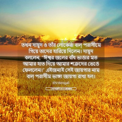 Picture 05 - 1 বংশাৱলি 14:11 BENIRV - তখন দায়ূদ ও তাঁর - Bible Verse Picture
