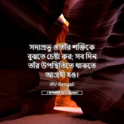 Picture 05 - 1 বংশাৱলি 16:11 BENIRV - সদাপ্রভু ও তাঁর - Bible Verse Picture