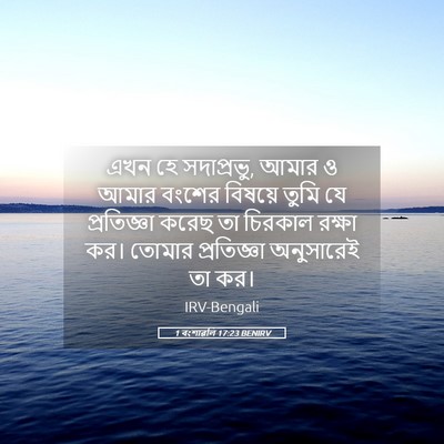 Picture 05 - 1 বংশাৱলি 17:23 BENIRV - এখন হে সদাপ্রভু, - Bible Verse Picture