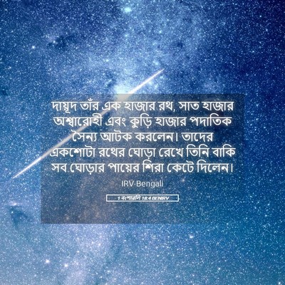Picture 05 - 1 বংশাৱলি 18:4 BENIRV - দায়ূদ তাঁর এক - Bible Verse Picture