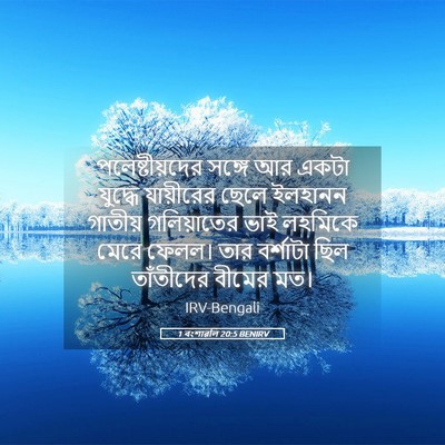 Picture 05 - 1 বংশাৱলি 20:5 BENIRV - পলেষ্টীয়দের - Bible Verse Picture