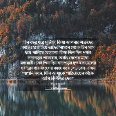Picture 05 - 1 বংশাৱলি 21:12 BENIRV - তিন বছর ধরে - Bible Verse Picture