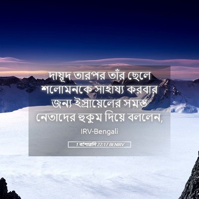 Picture 05 - 1 বংশাৱলি 22:17 BENIRV - দায়ূদ তারপর তাঁর - Bible Verse Picture