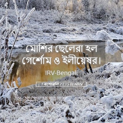 Picture 05 - 1 বংশাৱলি 23:15 BENIRV - মোশির ছেলেরা হল - Bible Verse Picture