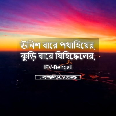 Picture 05 - 1 বংশাৱলি 24:16 BENIRV - ঊনিশ বারে - Bible Verse Picture