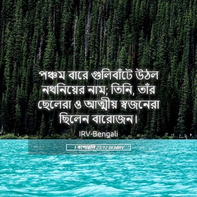 Picture 05 - 1 বংশাৱলি 25:12 BENIRV - পঞ্চম বারে - Bible Verse Picture