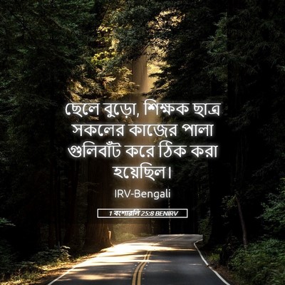 Picture 05 - 1 বংশাৱলি 25:8 BENIRV - ছেলে বুড়ো, শিক্ষক - Bible Verse Picture