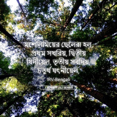 Picture 05 - 1 বংশাৱলি 26:2 BENIRV - মশেলিমিয়ের - Bible Verse Picture