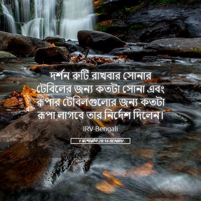 Picture 05 - 1 বংশাৱলি 28:16 BENIRV - দর্শন রুটি রাখবার - Bible Verse Picture