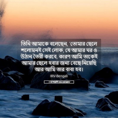 Picture 05 - 1 বংশাৱলি 28:6 BENIRV - তিনি আমাকে বলেছেন, - Bible Verse Picture