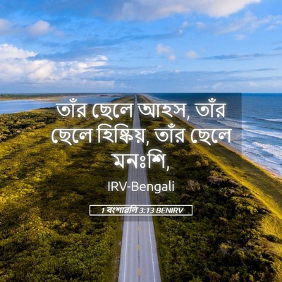 Picture 05 - 1 বংশাৱলি 3:13 BENIRV - তাঁর ছেলে আহস, তাঁর - Bible Verse Picture